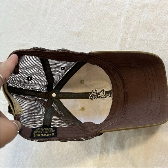 Browning Outdoor Tactical Hunting Brown Hat Trucker Style With Mesh Strapback - Picture 4 of 6